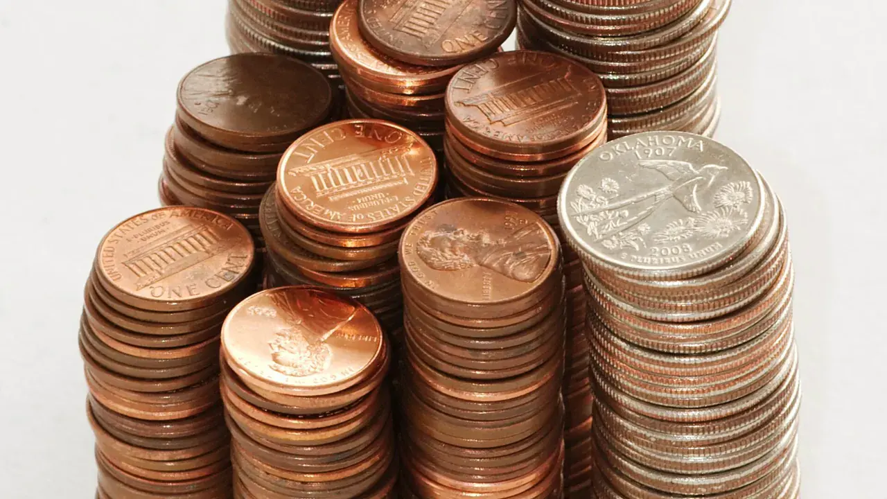 A stack of coins